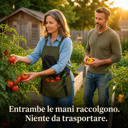 Raccolia™ – Grembiule da Raccolta a Svuotamento Rapido