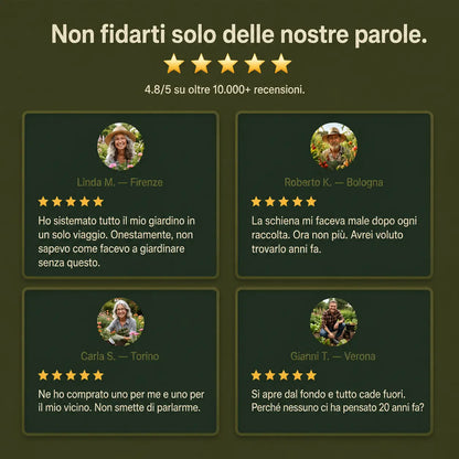 Raccolia™ – Grembiule da Raccolta a Svuotamento Rapido